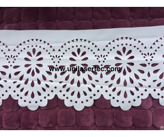 White Color Fabric Laser Cutting