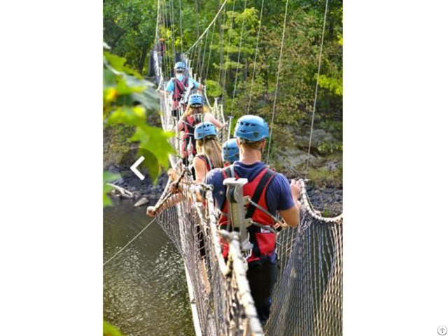 Suspension Glass Wood Bridge Amusement Equipment