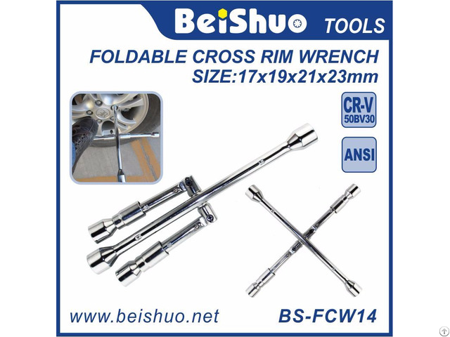 High Quality Foldable Cross Rim Wrench