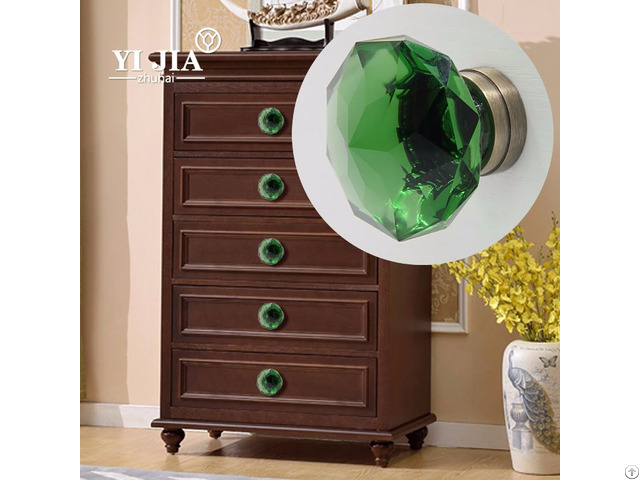 Home Improvement Glass Knob Dresser Brass