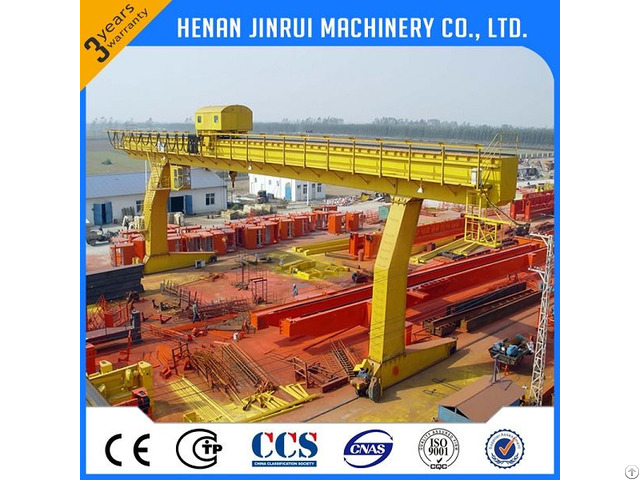 L Type Single Girder Gantry Crane With Hook Cap 50 Ton