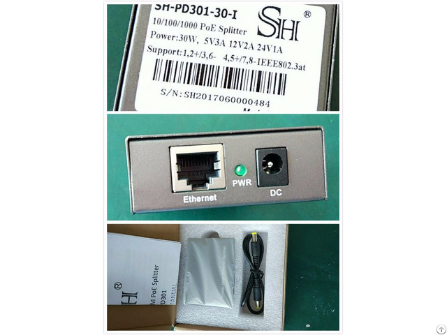 Power Over Ethernet Easy Deploying System 10 100 1000m Poe Splitter