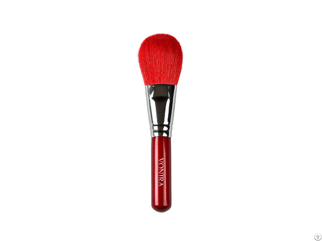 High Quality Private Label Soft Goat Hair Red Wood Handle Makeup Brush