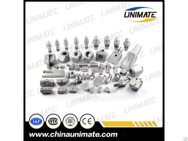 Unimate Drill Bits And Holders Round Bullet Bit Flat Teeth For Drilling