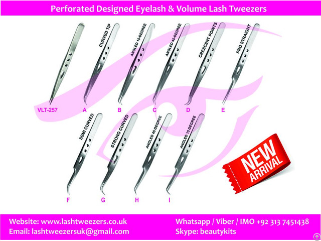 Professional Eyelash Extension Tweezers Curved Points