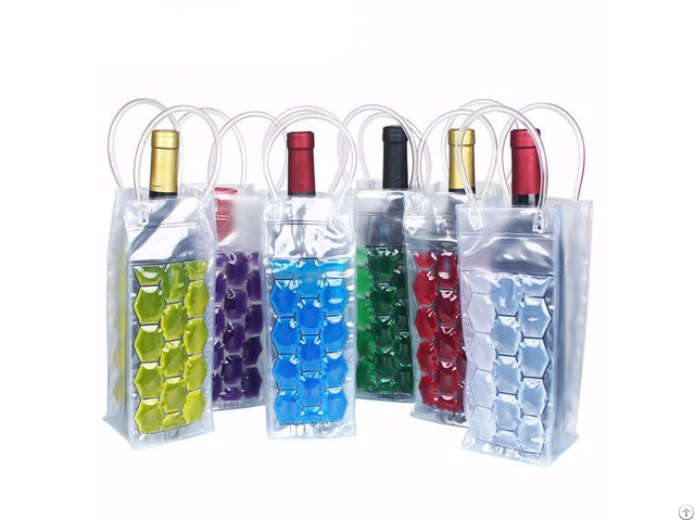 Cool Wine Bag With Four Sided Insulated Beverage Bags Durable Pvc Material And Freezable