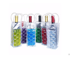 Cool Wine Bag With Four Sided Insulated Beverage Bags Durable Pvc Material And Freezable