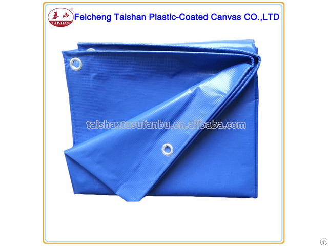 Waterproof Blue 300gsm Fireproof 100 Percent Polyester Fabric Cover Pvc Tarpaulin