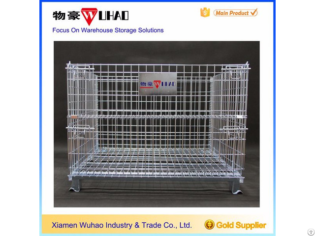 Foldable And Stackable Wire Mesh Cages