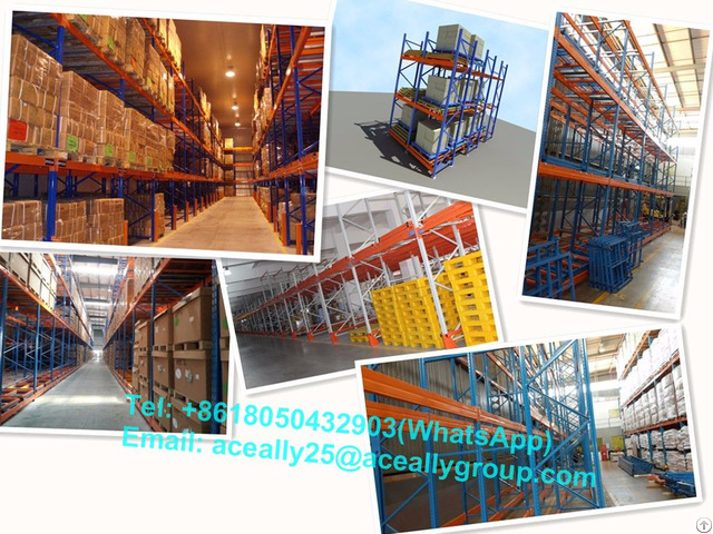 Aceally High Quality Industrial Warehouse Storage Push Back Pallet Racking