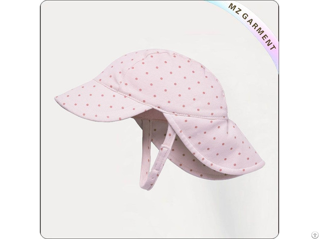 Kids Pink Dot Sun Cap