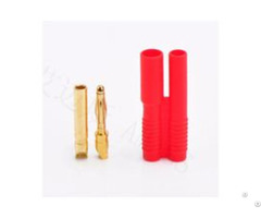 Amass Gold Plated 2 0mm Red Housing Connector Two Hole Copper Plug