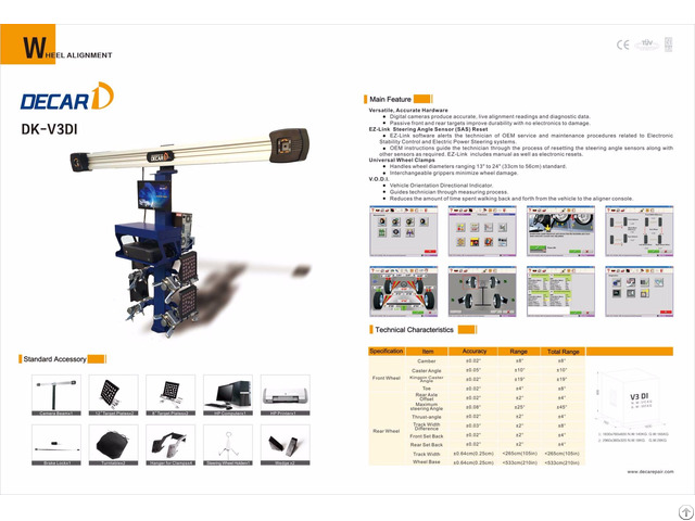 Wheel Aligner Dk V3di With Ce Approval