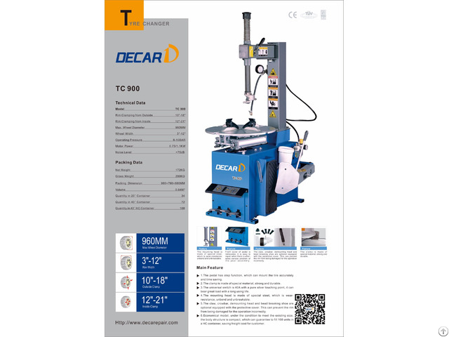 Popular Tc900 Tyre Changer With Ce Approval