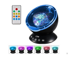 Remote Control Ocean Wave Projector Night Light With 12 Led