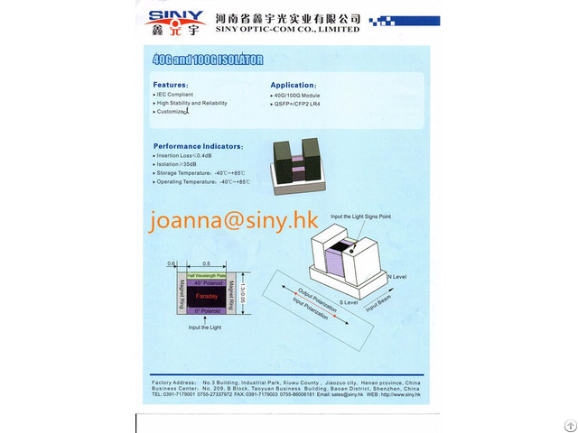 Flat Bottom Mount Free Space Optical Isolator Manufuacturer