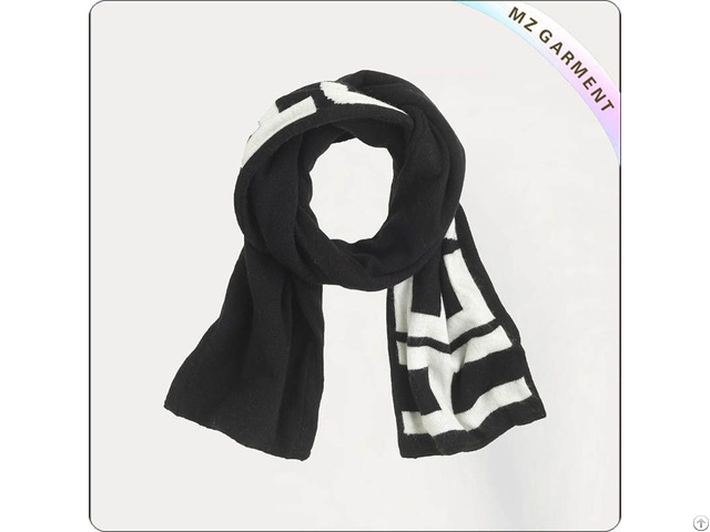 Boys Black And White Scarves