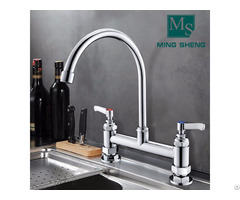 Chrome Plating Deck Mounted Kitchen Sink Pantry Faucet Water Tap