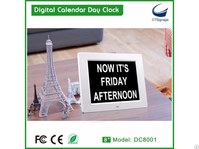 Digital Calendar Day Clock