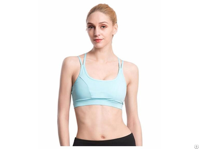 Women S Alluring Strappy Wirefree Yoga Sports Bra