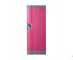 Double Tier Office Lockers Abs Plastic Pink Color