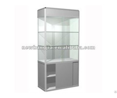 Portable Lockable Glass Showcase Cabinet