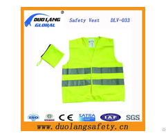 Visible 100 Percent Polyester Reflective Traffic Fabric Warning Safety Vest