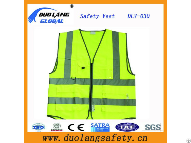 Custom High Visibility Emergency Security Warning Construction Worker Vest