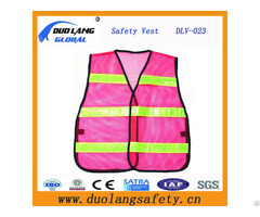 Polyester Mesh Traffic Warning Vest With Reflective Strip