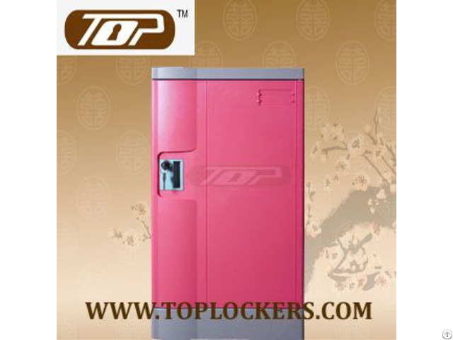 Triple Tier Knocked Down Plastic Lockers Pink Color