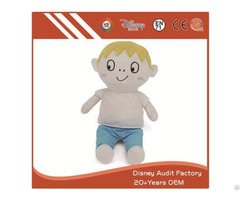 Boy Plush Animal Doll Custom Color Baby Embroidery Designs