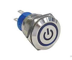 19mm Momentary Metal Push Button Switches With Illuminated Power Logo