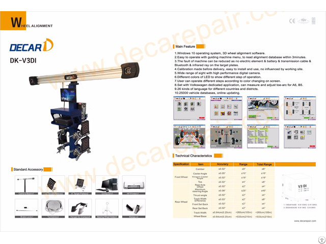 Dk V3di Wheel Alignment Machine Price Garage Equipment