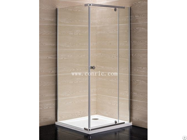 Chrome Aluminum Profile Swing Door Shower Enclosure With 6mm Glass