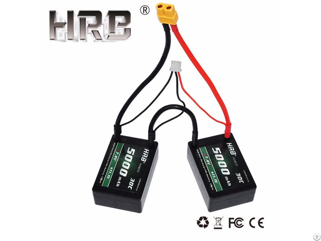 Hrb Rc Car Hard Case 2s 7 4v 5000mah 30c Battery Hardcase Roar B44