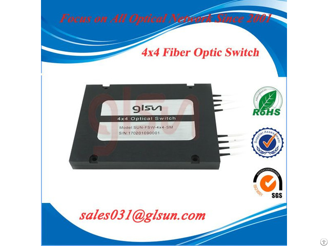 Glsun 4x4 Multi Channel Fiber Optical Switch