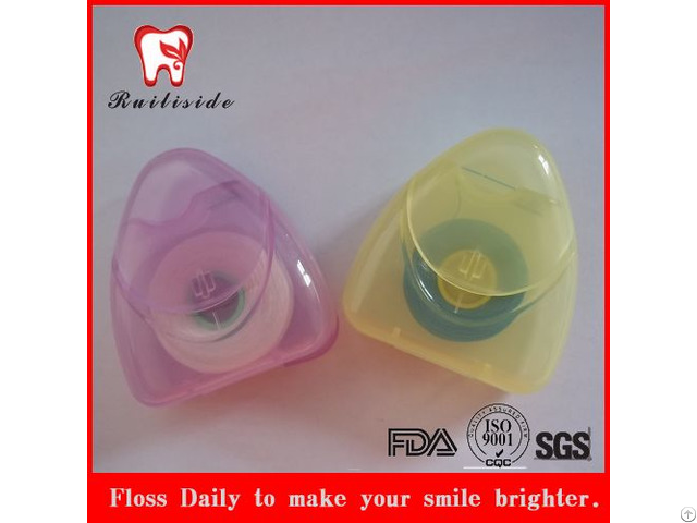 Ptfe Dental Floss With Triangle Shape Container