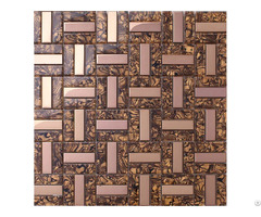 Crystal Glass Tiles Plated Rose Gold Tile Kitchen Wall Backsplash Mosaic Leopard Pattern