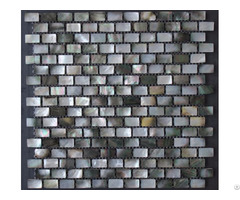 Black Lip Seashell Wall Mother Of Pearl Subway Tile Backsplash 3 5 Inch X 1 Inch Shell Mosaic Tiles