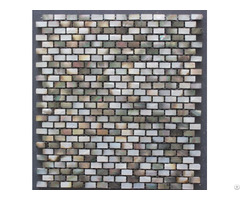 Black Lip Shell Tile Mother Of Pearl Mosaic With Base Subway Tiles Backsplash