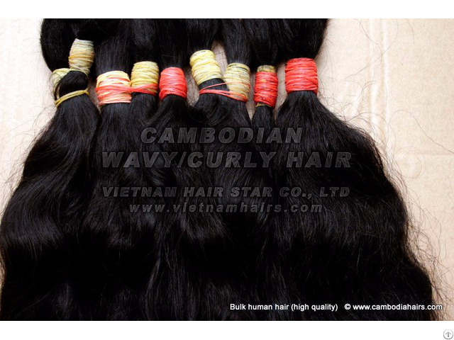 Premium Cambodian Natural Wavy Curly Hair Wholesale Price