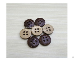 Custom Large 4 Holes Natural Polished Coconut Wood Button Made In China