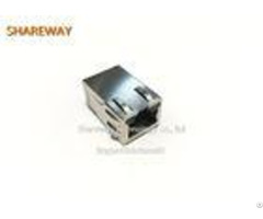 Single Row 6pins Poe Rj45 Connector J0g 0059nl Right Angle With Led Finger