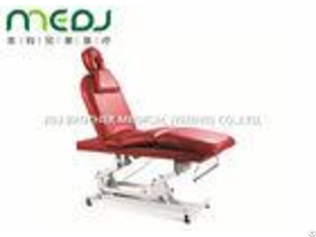 Electric Hospital Examination Table Red Luxurious Beauty Salon Bed