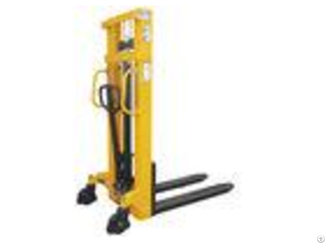 Mast Steel Manual Pallet Stacker Adjustable Forks With Integral Pump