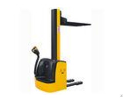 Single Column Walkie Electric Pallet Stacker 1 Ton With Wide View Mast
