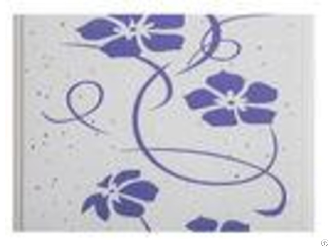 Purple Flower Decorative Pvc Panels Transfer Printing For Shopping Mall