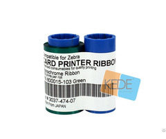 For Zebra 800015 103 Green Monochrome Ribbon 1000 Prints Roll