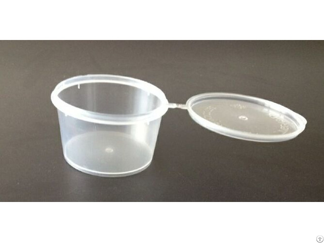 Pp Sauce Container With Hinged Lid 3oz