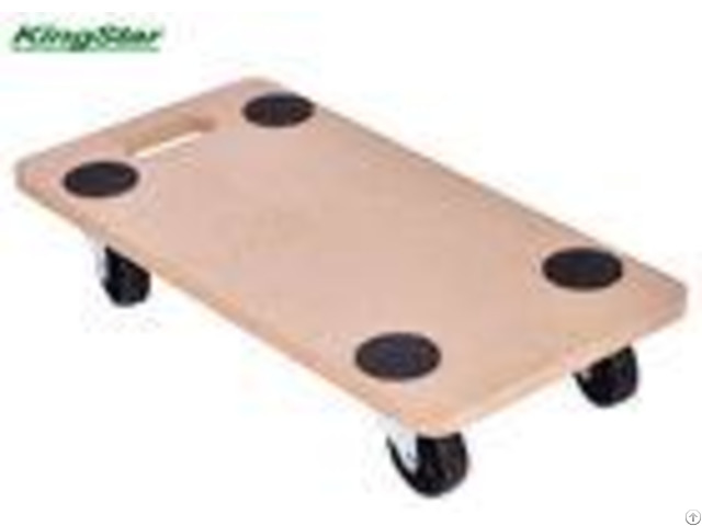 Customized Mdf 4 Wheel Moving Dolly Platform Structure 58 X 29 Cm For Supermarket